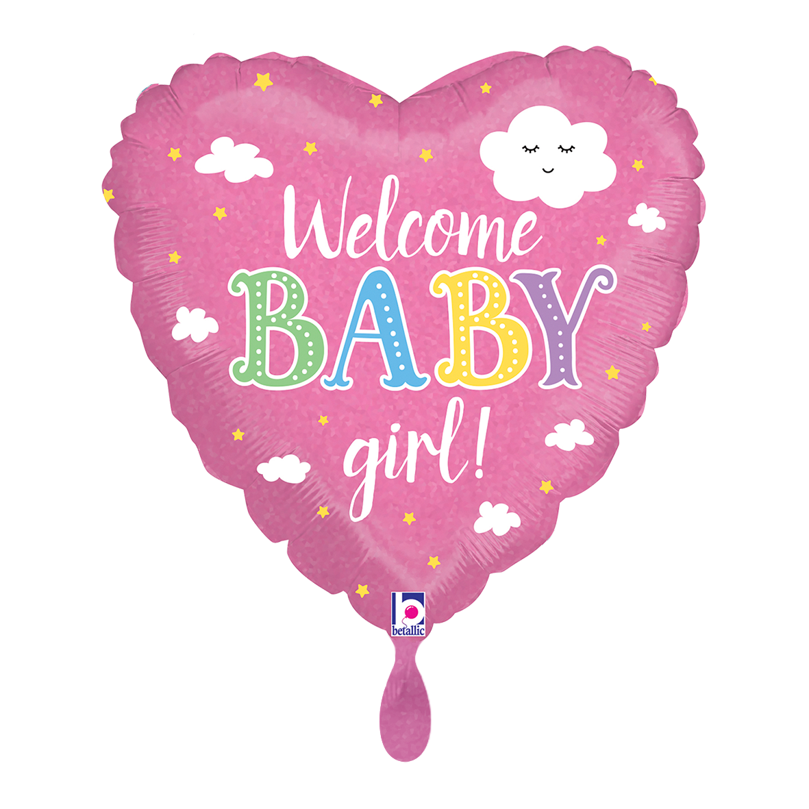 1 Ballon - Welkom Babymeisje