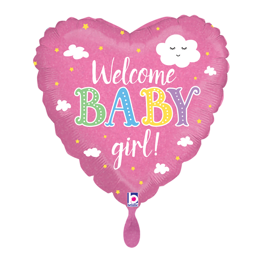 1 Ballon - Welkom Babymeisje