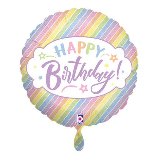 1 Ballon - Pastel Verjaardag
