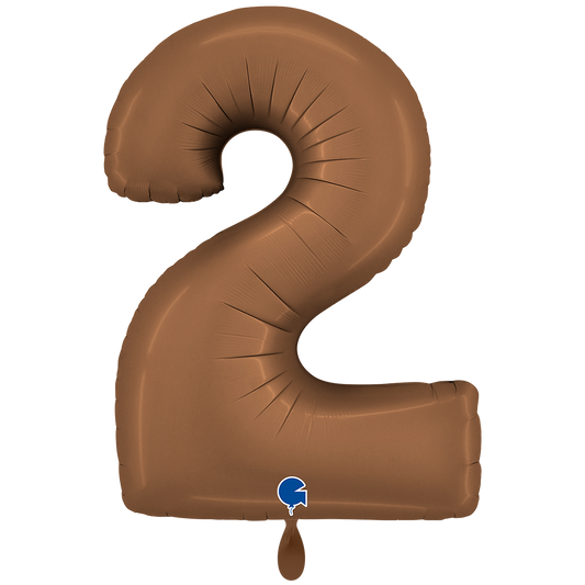 1 Ballon XXL - Nummer 2 - Satin Chocolate