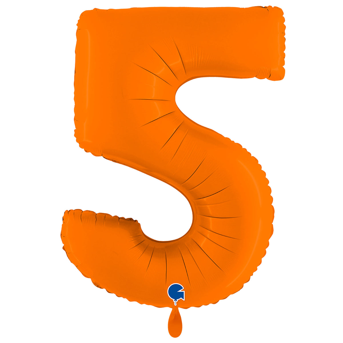 1 Ballon XXL - Nummer 5 - Mat Oranje