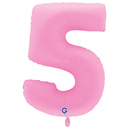 1 Ballon XXL - Nummer 5 - Soft Matte Sakura Pink