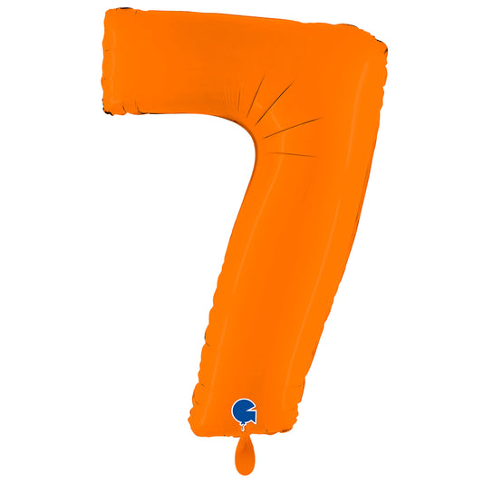 1 Ballon XXL - Nummer 7 - Mat Oranje