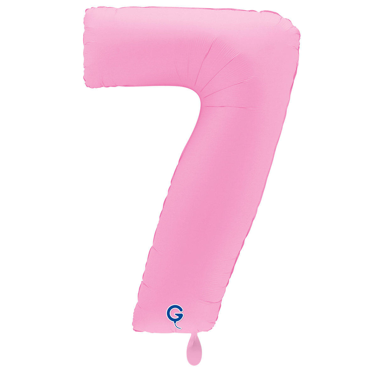 1 Ballon XXL - Nummer 7 - Zacht Mat Sakura Roze