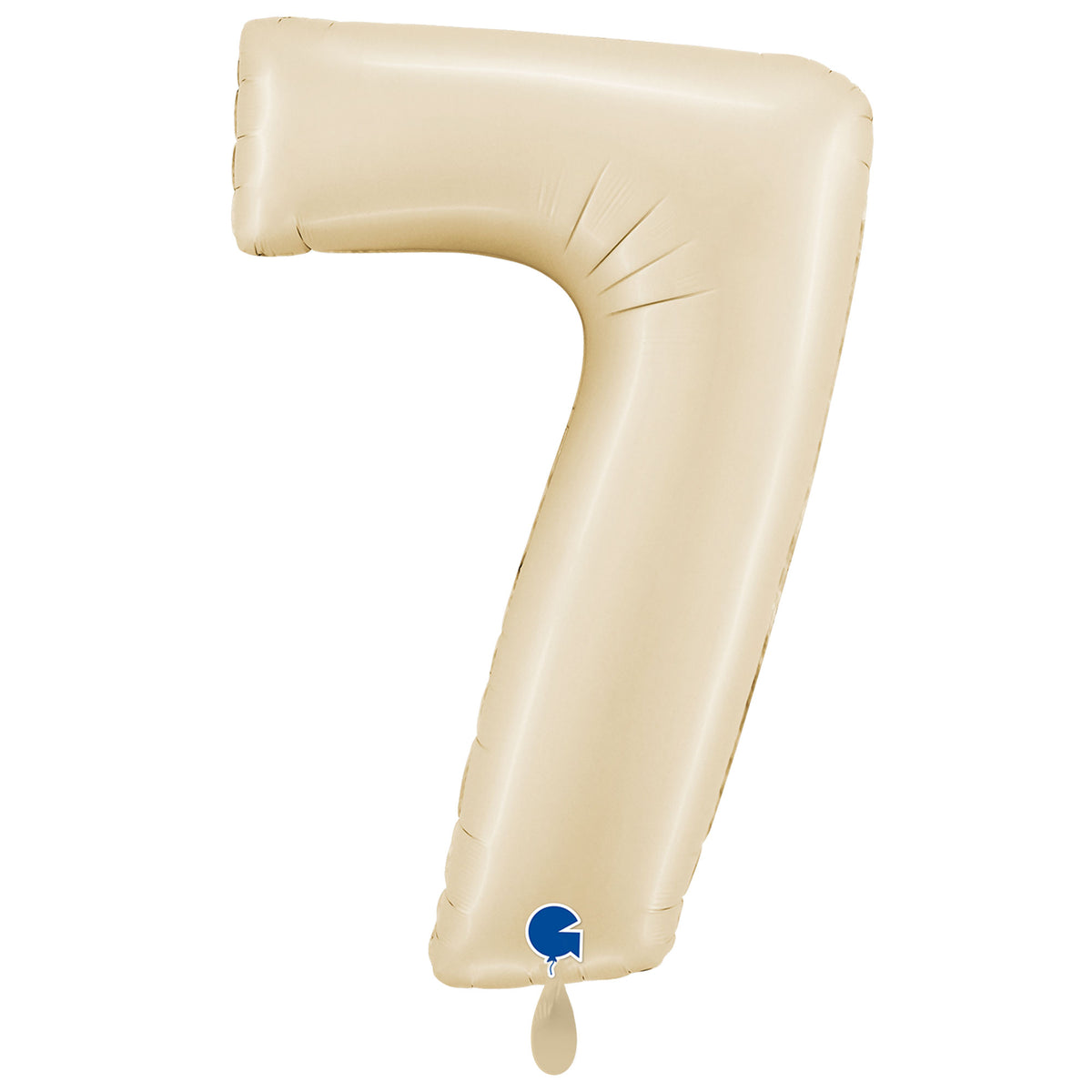 1 Ballon XXL – Cijfer 7 – Satijncrème