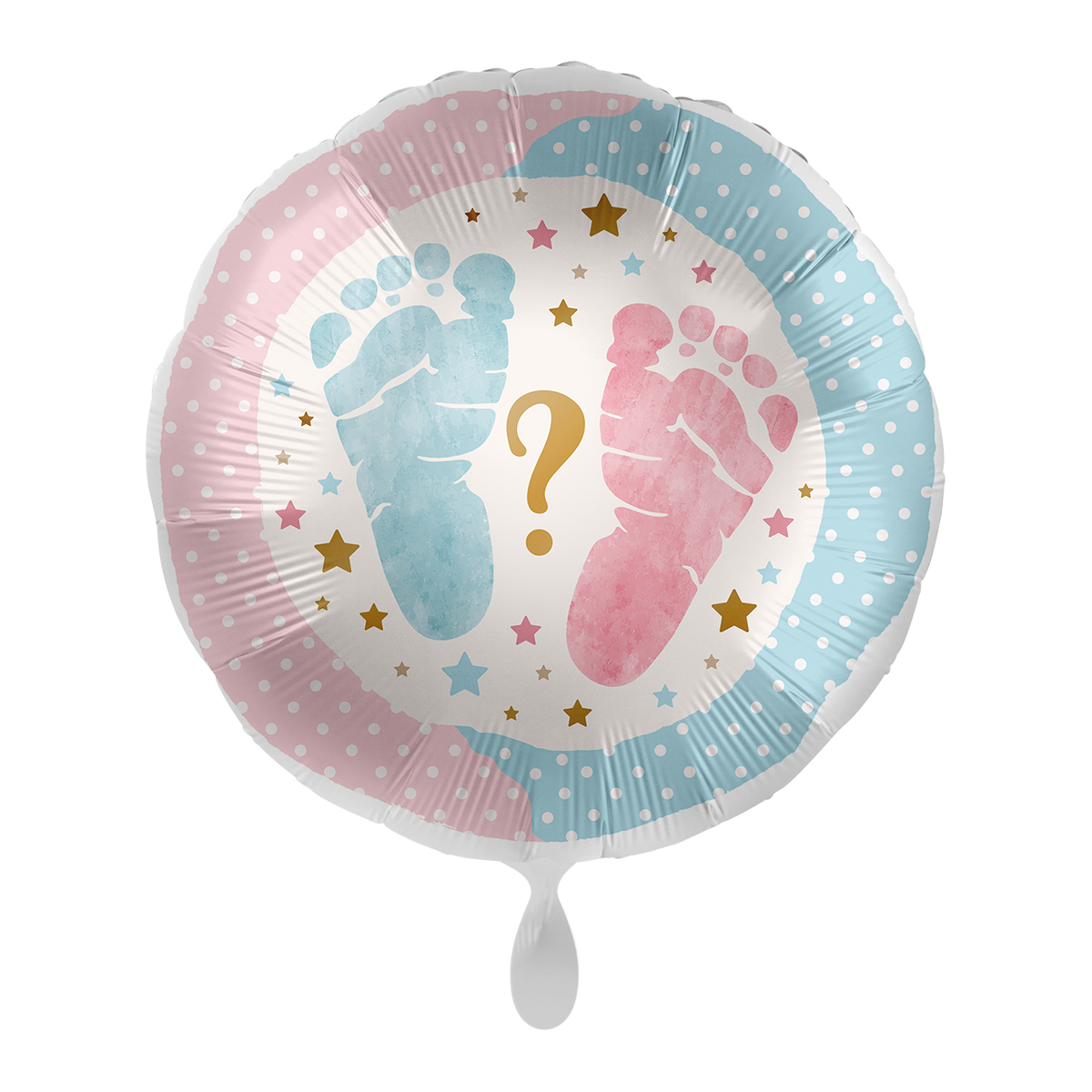 1 Ballon - Gender Reveal - Voetafdrukken - UNIEK