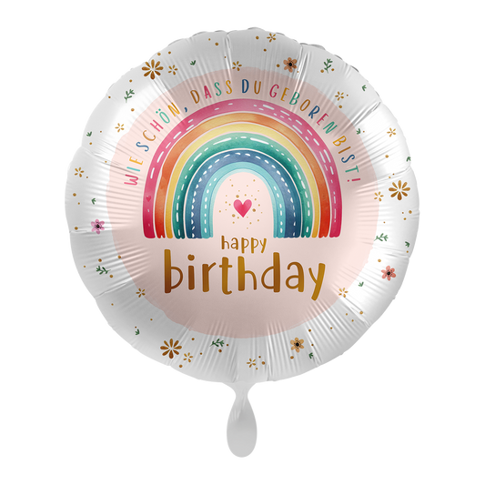 1 Ballon - Dotty Rainbow Birthday - NL