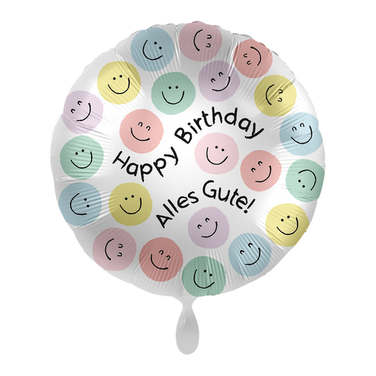 1 ballon - Kleurrijke Smileys Verjaardag - NED