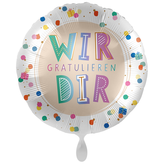 1 Ballon XXL - Polka Dots Verjaardag - GER