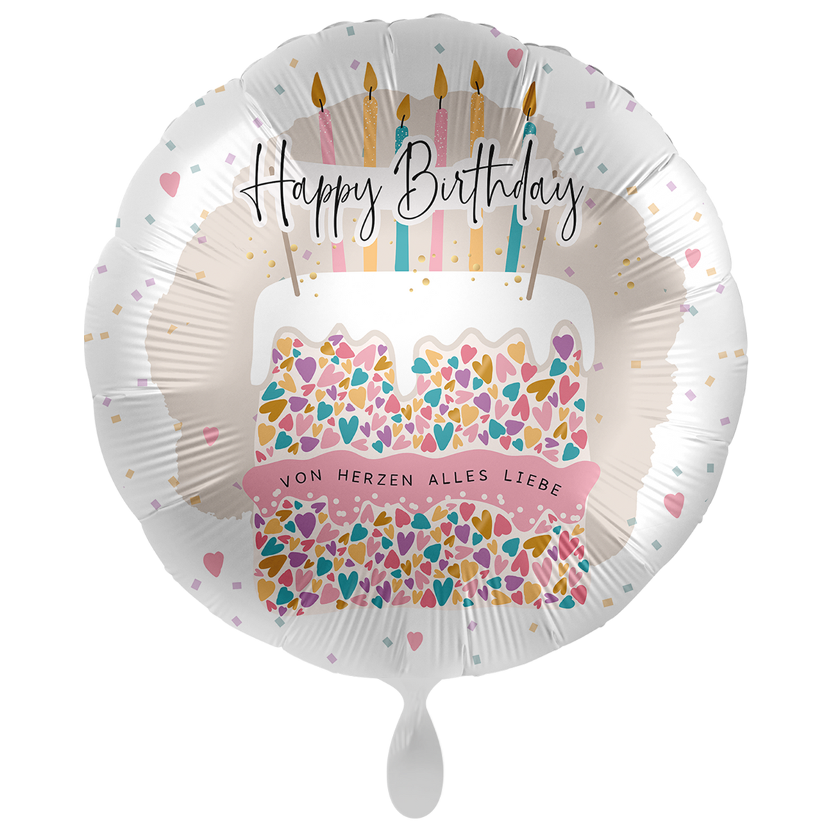 1 Ballon XXL - Happy Birthday Colourful Cake - NL