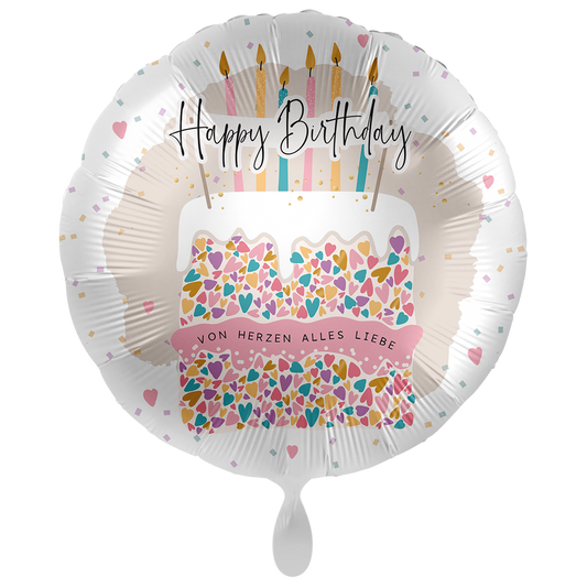 1 Ballon XXL - Happy Birthday Colourful Cake - NL