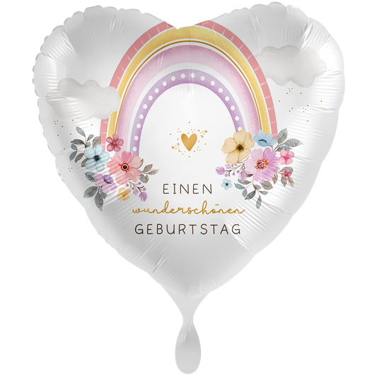 1 Ballon XXL - Rainbow Flowers Birthday - NLD