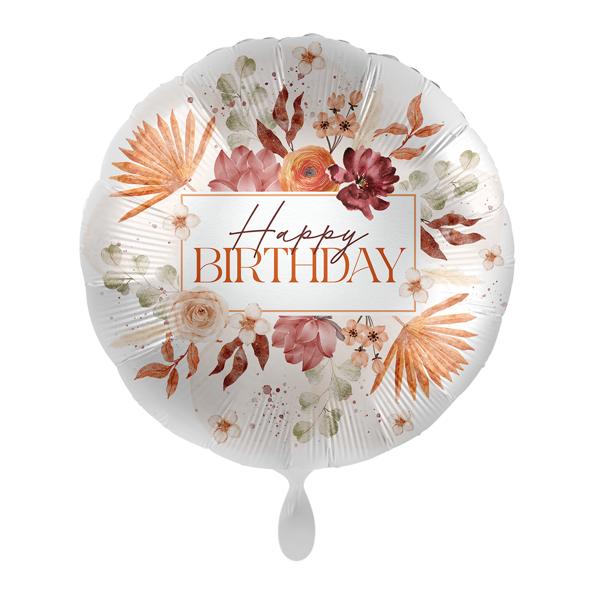 1 Ballon - Happy Birthday Flowers - NL