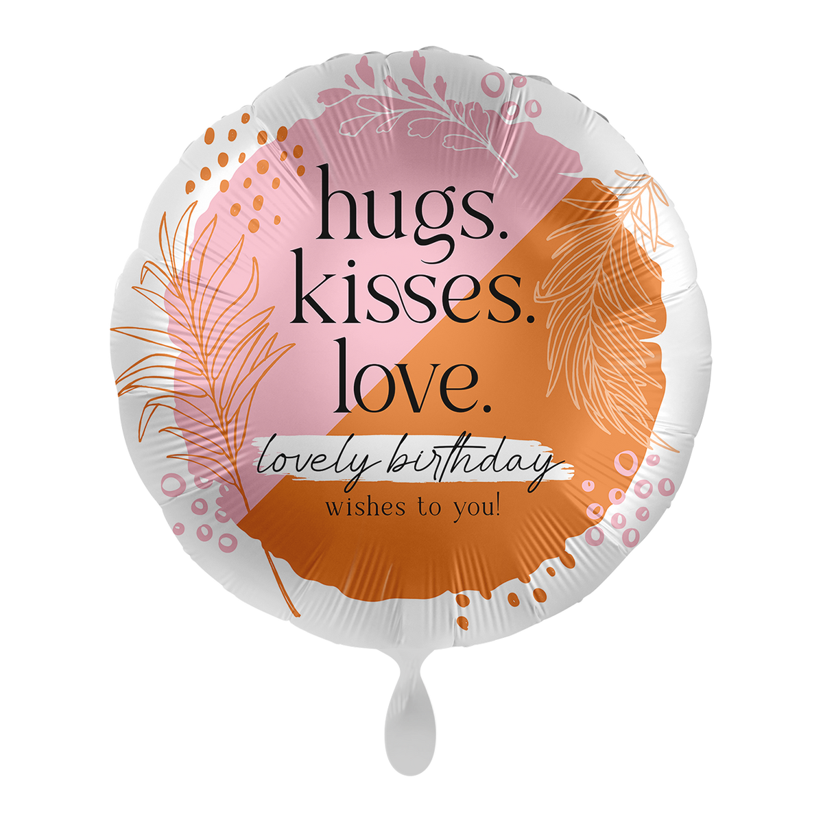 1 Ballon - Knuffels en kusjes voor je verjaardag - NL