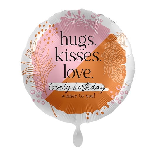 1 Ballon - Knuffels en kusjes voor je verjaardag - NL