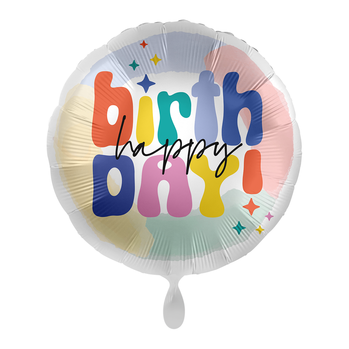 1 Ballon - Vrolijke en Kleurrijke Verjaardag - NL