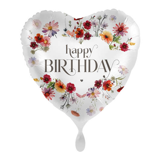 1 Ballon - Bunte Wildblumen Geburtstag - NL