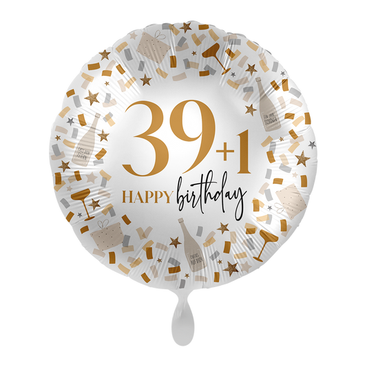 1 Ballon - Hallo naar nog een verjaardag 39+1 - NL