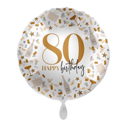 1 Ballon - Hallo zum nächsten Geburtstag 80 - NL