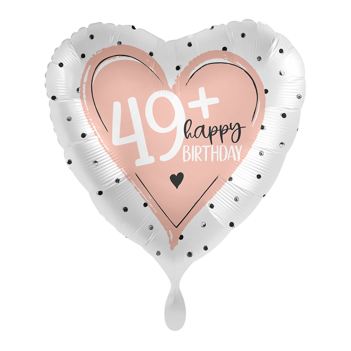 1 Ballon - Glanzend - 49+ Happy Birthday - ENG