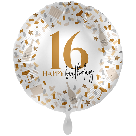 1 Ballon XXL - Hallo zum Geburtstag 16 - NL