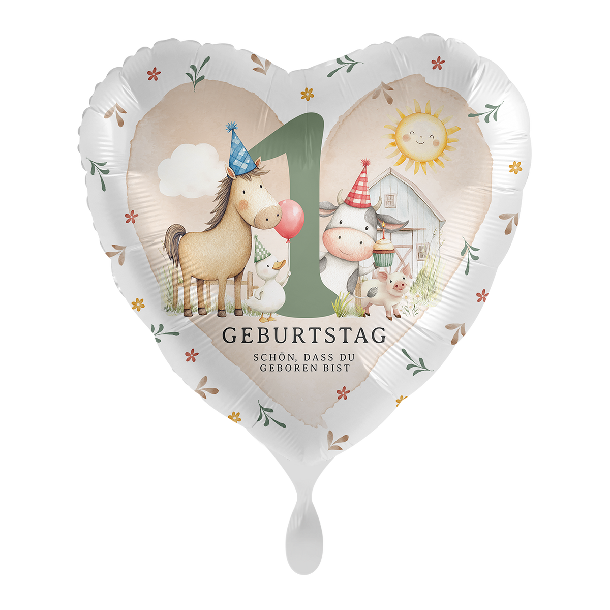 1 Ballon - Boerderijfeestje voor 1e verjaardag - NLD