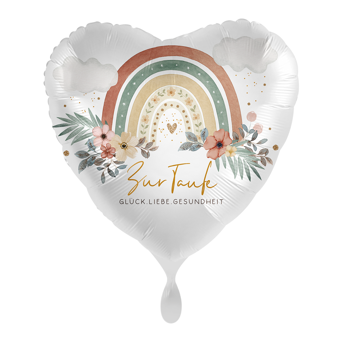 1 ballon - Bloesemregenboog voor doop - NED
