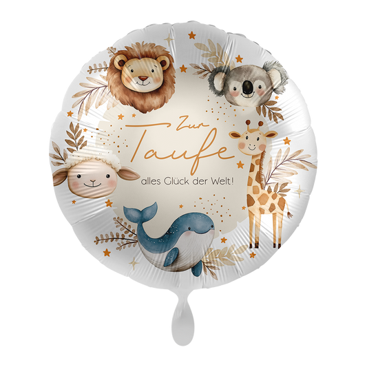 1 Ballon - Dierenvriendjes doop - NED