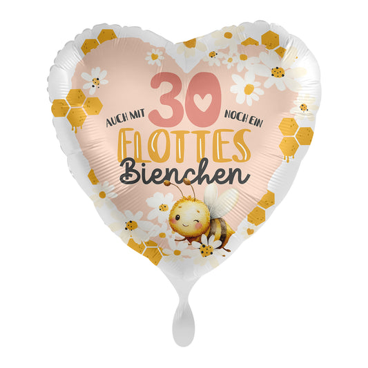 1 Ballon - Biene Glücklich - Alles Gute zum Geburtstag 30 - NLD