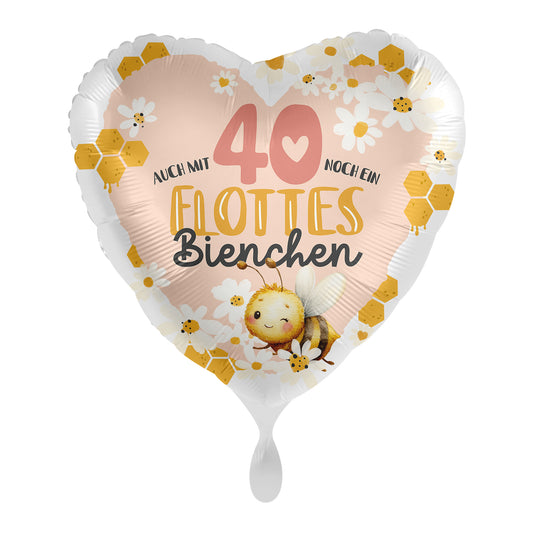 1 Ballon - Bee Happy - Happy Birthday 40 - NL