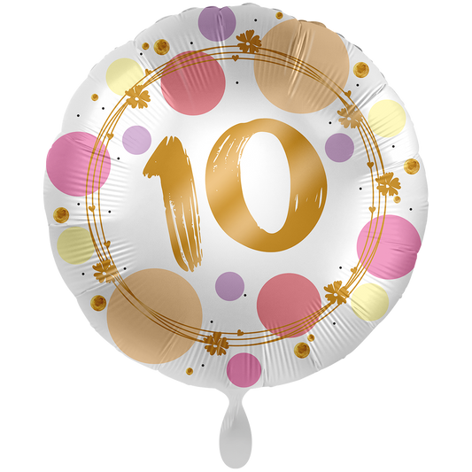 1 Ballon XXL - Glänzende Punkte 10 - UNI