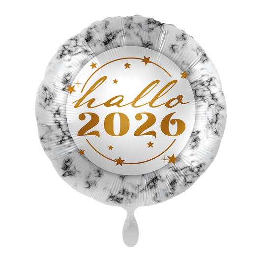 1 Ballon - Hello 2026 Marmer - DUITSLAND