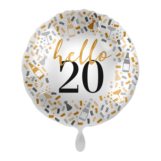 1 Ballon - Hallo 20 - UNI