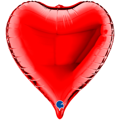 1 Ballon XL 3D - Hart - Rood