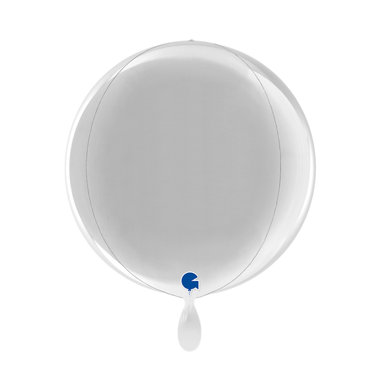 1 Ballon 4D - Globe - Zilver