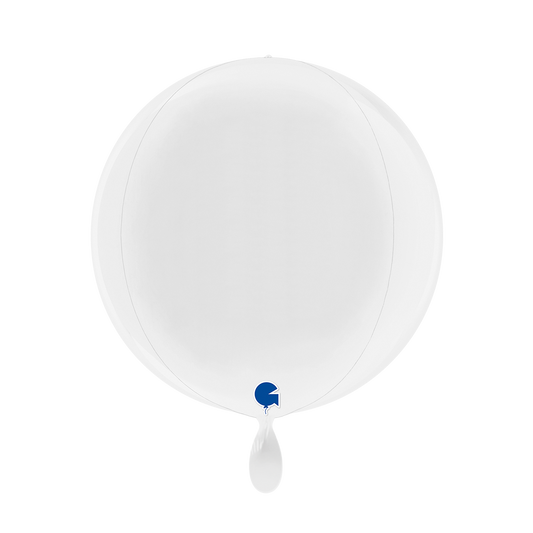 1 Ballon 4D - Globe - Wit