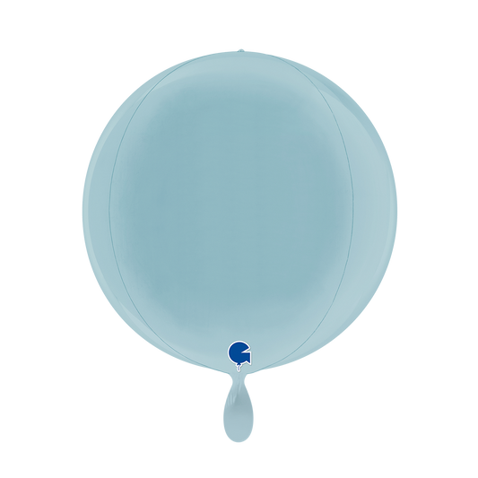 1 Ballon 4D - Globe - Pastelblauw