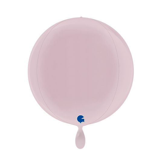 1 Ballon 4D - Globe - Pastelroze