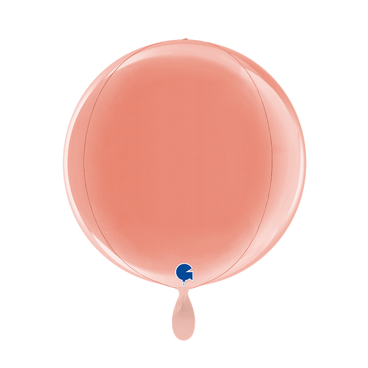 1 Ballon 4D - Globe - Roségold