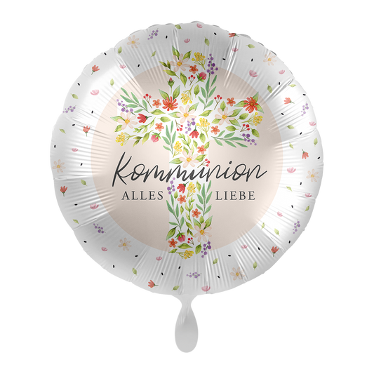 1 Ballon - Bloemen Communie - NED