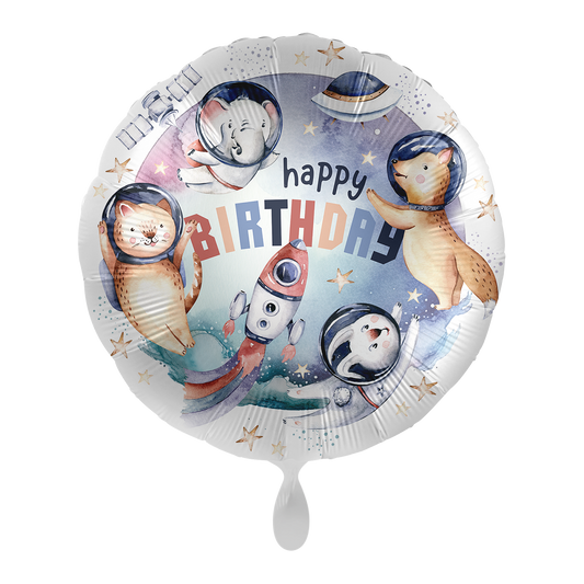 1 Ballon - Verjaardag ruimtebeestje - NL