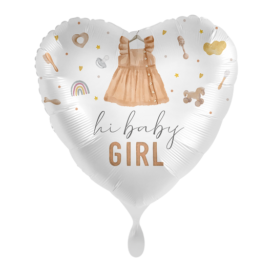 1 Ballon - Cute Baby Girl Heart - NL