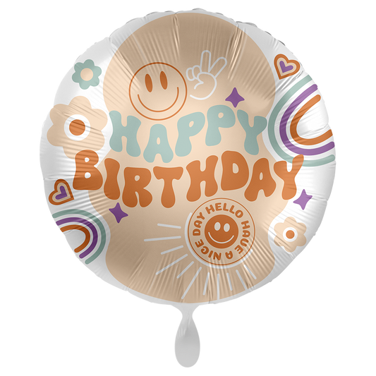 1 Ballon XXL - Hippie Verjaardag - NL