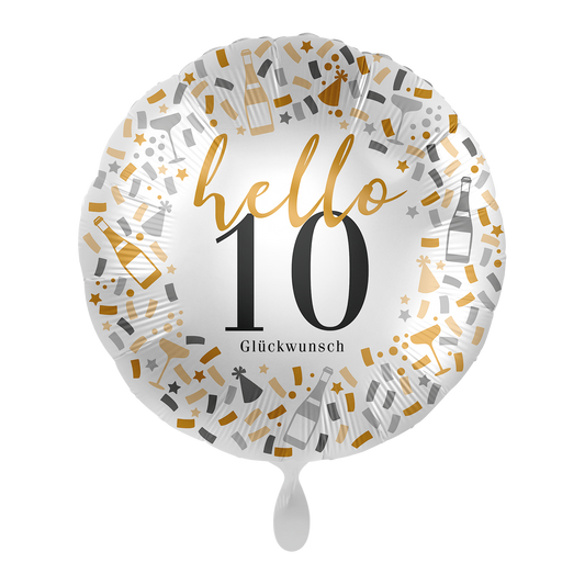 1 Ballon - Hallo 10 - NLD