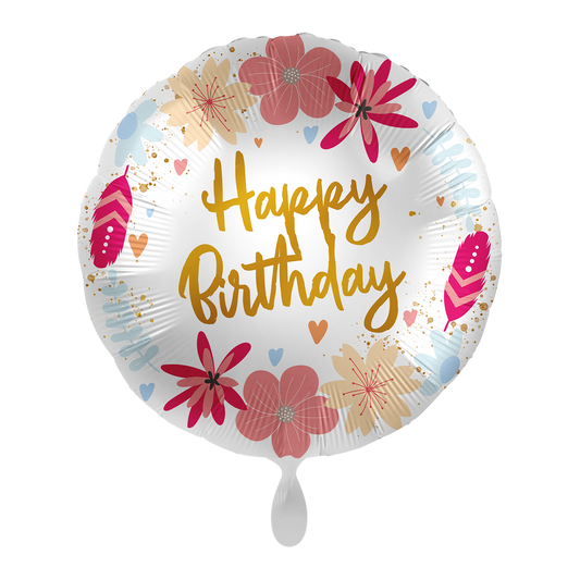 1 ballon - Feestelijke bloemen - NL