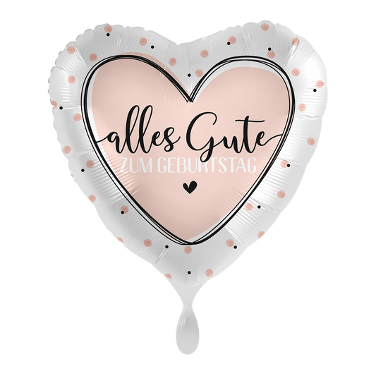 1 Ballon - Glanz-Herz Geburtstag - NED