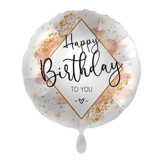 1 Ballon - Geburtstag Glatte Aquarell - ENG