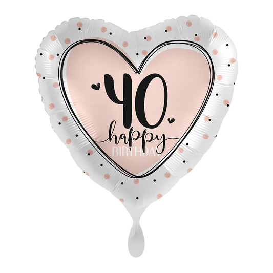 1 Ballon - Lovely Birthday 40 - ENG