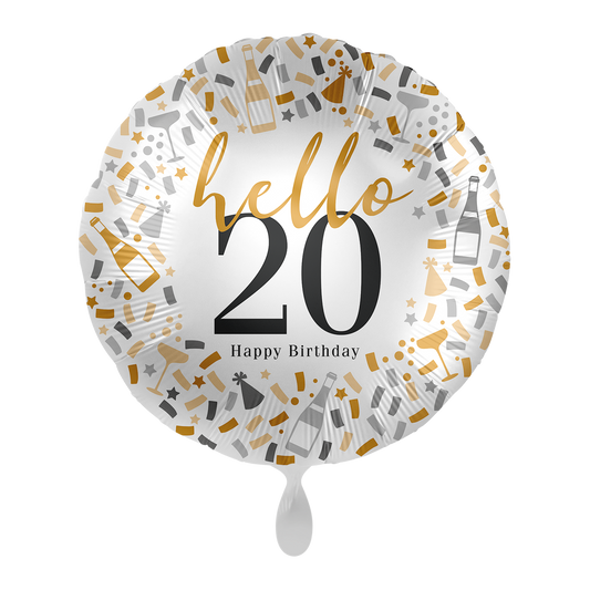 1 Ballon - Hello 20 - ENG