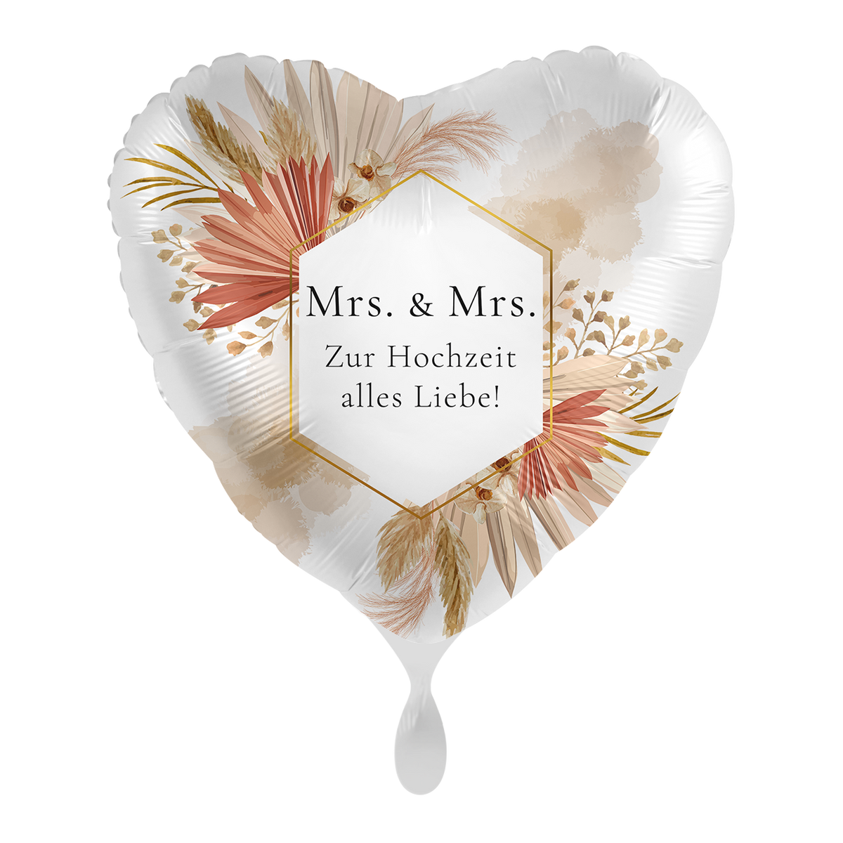 1 Ballon - Bohemian Florals Bruiloft Mevr. & Mevr.- GER